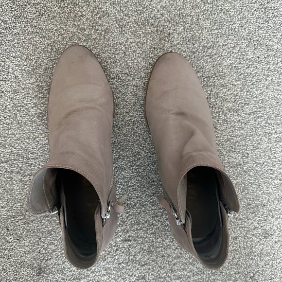 Sam Edelman Grey/Taupe Ankle Booties with Side Zippers, Size 8.5 - Picture 3 of 3